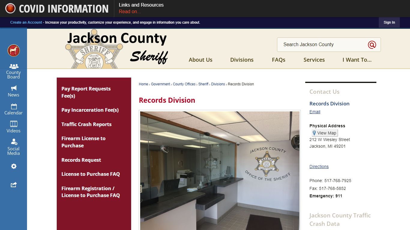 Records Division | Jackson County, MI